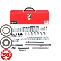 JUEGO DE DADOS ESTANDAR LARGOS HEXAGONALES Y POLIGONALES MANDO DE 3/8